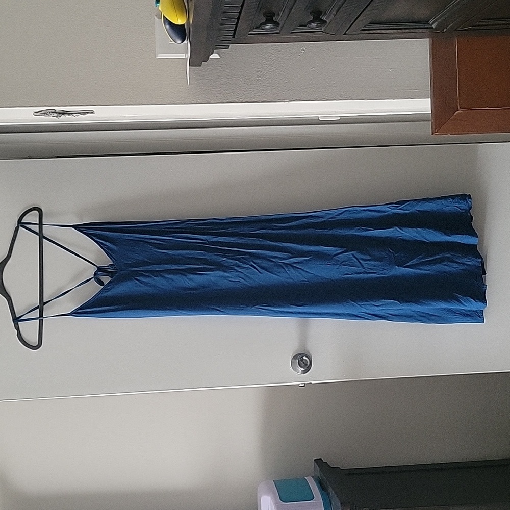Old Navy Blue Tie-Back Maxi Slip Dress for Women 3x - Picture 2 of 7